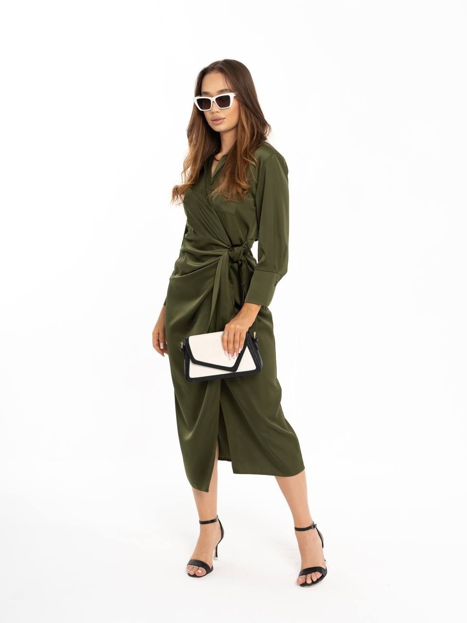 шелковое платье с запахом,шелковое платье миди,платье на запах атласное праздничное marfanny 180432482,платье - рубашка с запахом elay moda,женское шёлковое платье прямого силуэта с запахом на поясе