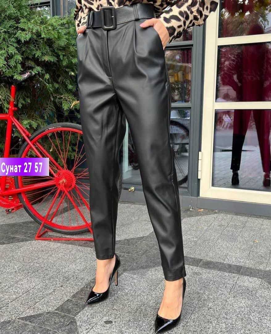 брюки из экокожи,штаны из экокожи,брюки из эко кожи,брюки кожаные женские,брюки женские из экокожи