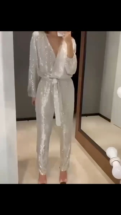 комбинезон с пайетками,комбинезон женский с блестками,брючный комбинезон,блестящий комбинезон,брючный комбинезон в пайетках