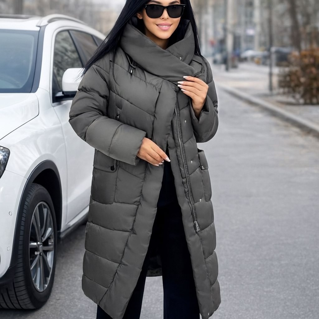 пуховик женский,стильные пуховики,пуховик бежевый,женская зимняя куртка,пуховик женский зимний длинный с капюшоном monomir