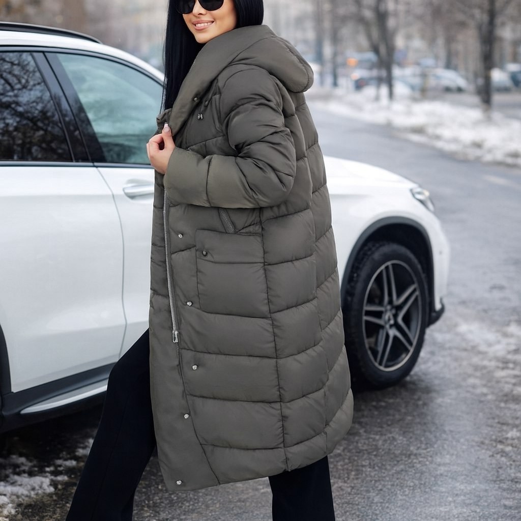пуховик женский,стильные пуховики,пуховик бежевый,женская зимняя куртка,пуховик женский зимний длинный с капюшоном monomir