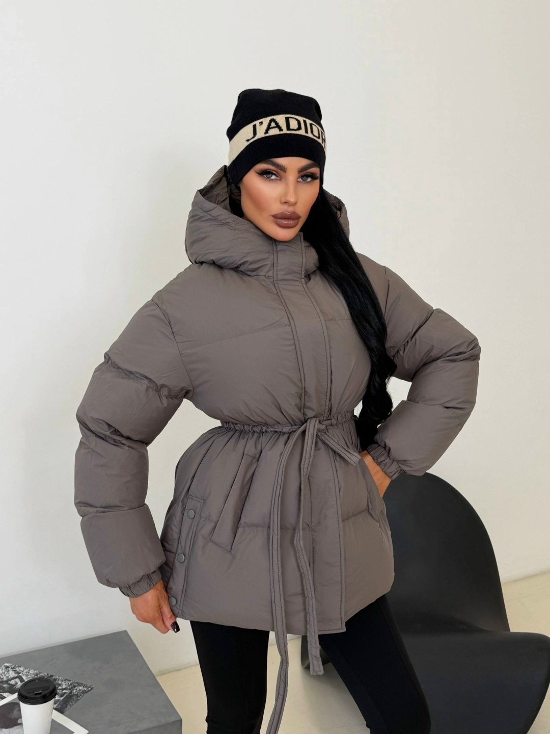 куртка с поясом,зимняя куртка с поясом,куртка,куртка короткая с поясом зимняя rosilyfashion,зимняя куртка