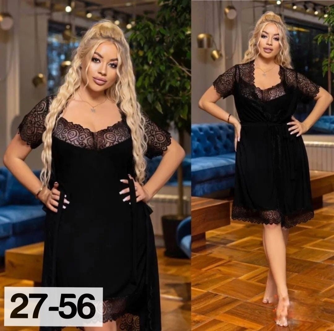 пеньюар больших размеров,комплект пеньюар,пеньюар женский комплект,комплект сорочка пеньюар,комплект ночная сорочка