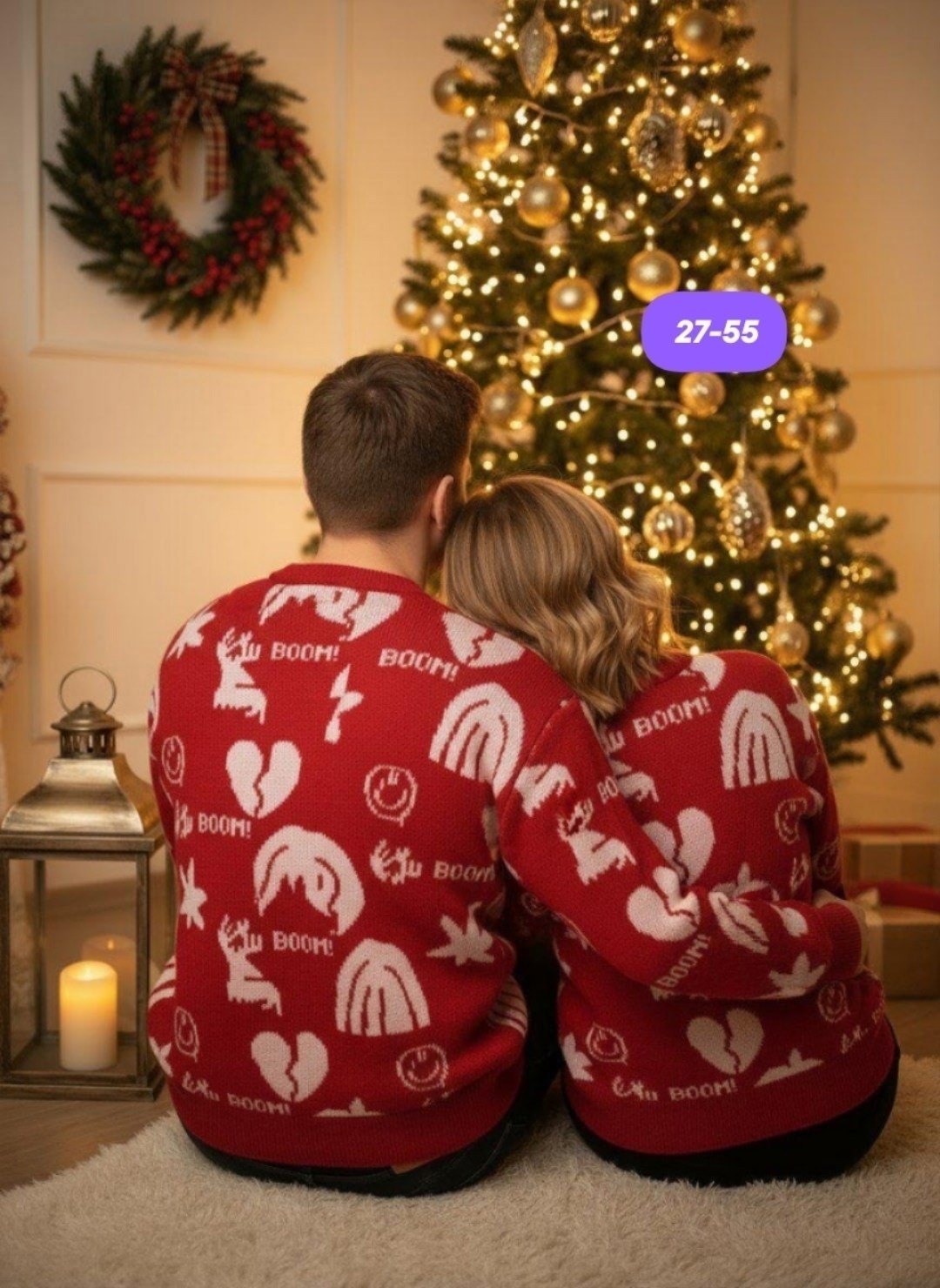 новогодние свитера,рождественские свитера,свитера с оленями,новогодняя фотосессия в свитерах,красные новогодние свитера