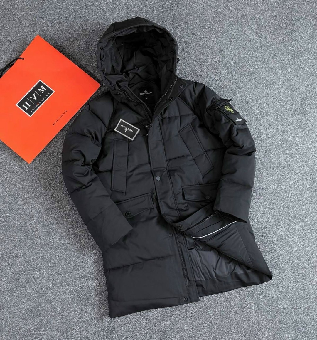 зимняя куртка stone island,пуховик стон айленд удлиненный,зимняя куртка stone island мужская,пуховик stone island,stone island куртка
