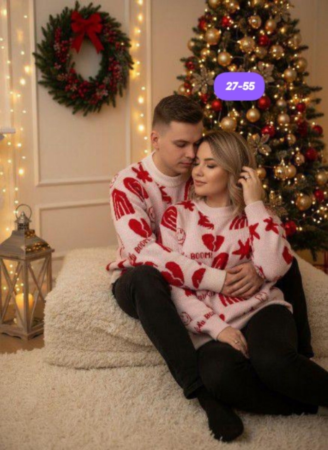 новогодние свитера,рождественские свитера,свитера с оленями,новогодняя фотосессия в свитерах,красные новогодние свитера