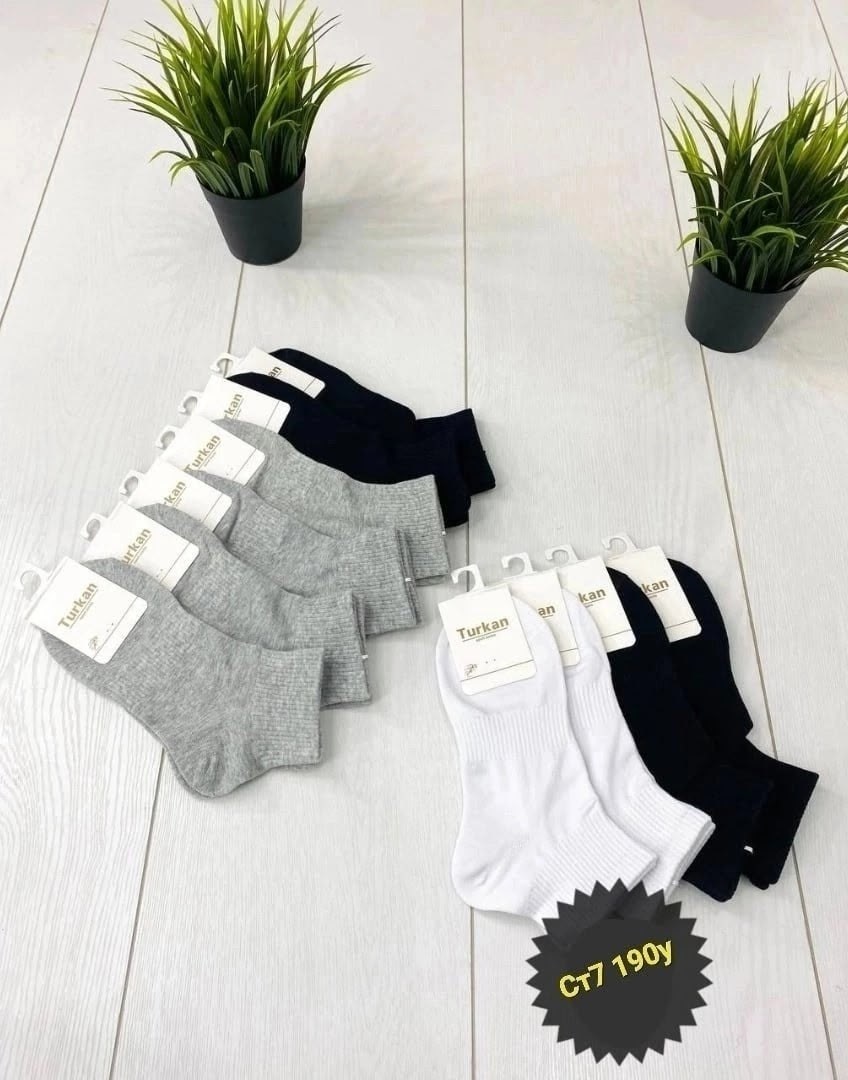 носки хлопковые женские,носки turkan,носки женские 10 пар,носки обычные,носки короткие женские