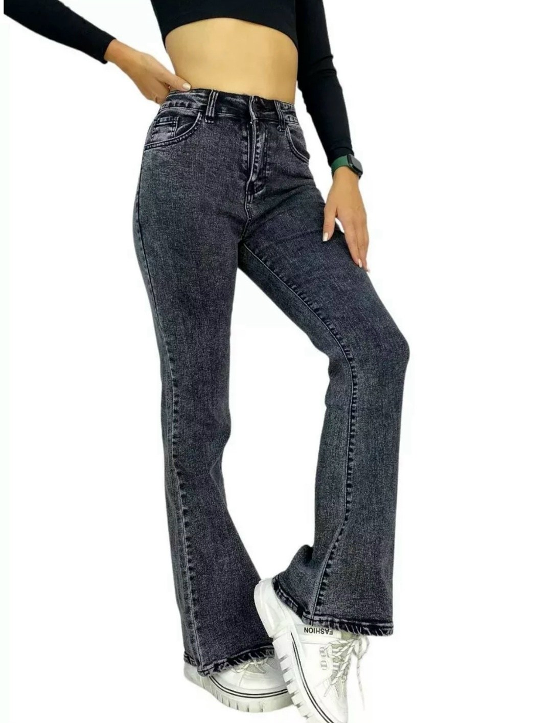 джинсы женские клеш от колена на невысоких,джинсы клеш женские,джинсы женские клеш от колена jovanna,джинсы женские клеш от колена серые,джинсы клеш от колена с высокой посадкой joxanna 66182418