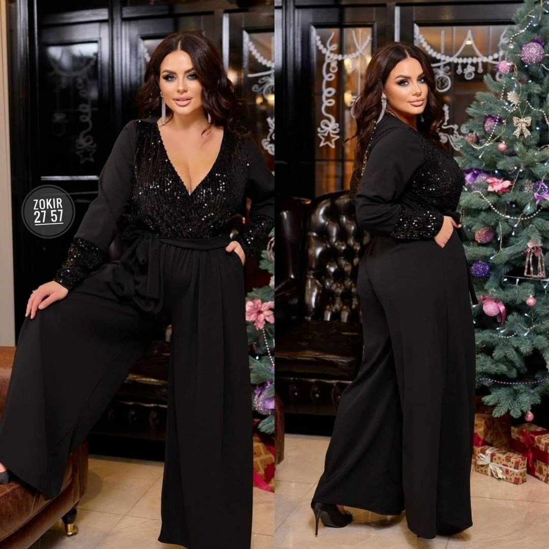 женский вечерний комбинезон большие размеры,комбинезон праздничный тренд,комбинезон женский вечерний,комбинезон нарядный,вечерний комбинезон