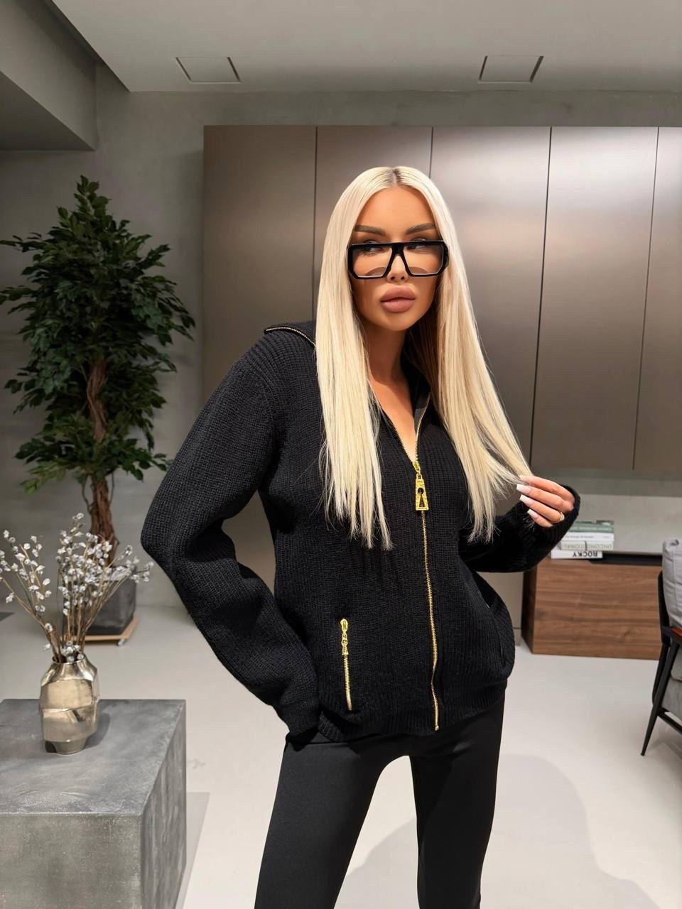 кофта женская,джемпер вязаный на молнии "магна" galore,кофта джемпер,кофта на замке,джемпер вязаный женский