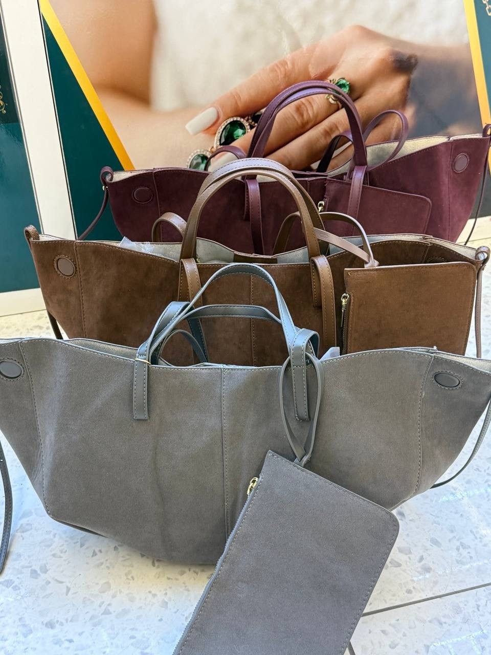 замшевая сумка,женская замшевая сумка,сумка-шоппер из натуральной замши,сумка замшевая женская шоппер polene,сумка шоппер бордовая