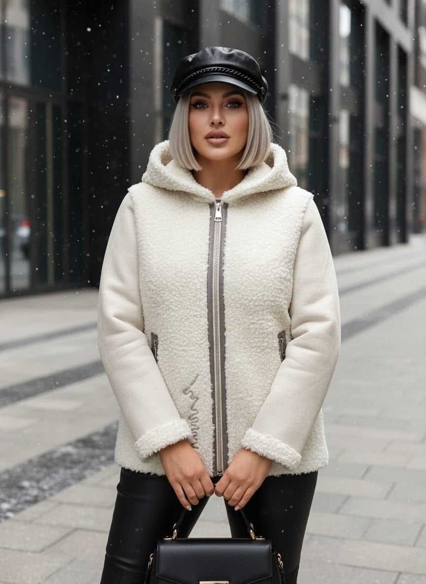 куртка модная,дубленка искусственная xiubaiyi,куртка женская,теплая куртка,куртка с вышивкой