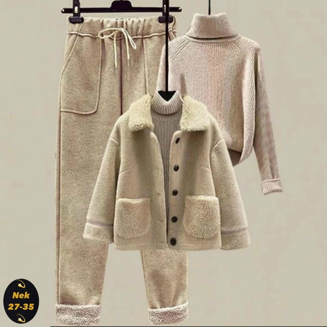 теплый комплект,комплекты одежды,комплект одежды женские,пальто из овечьей шерсти,костюм тройка женский