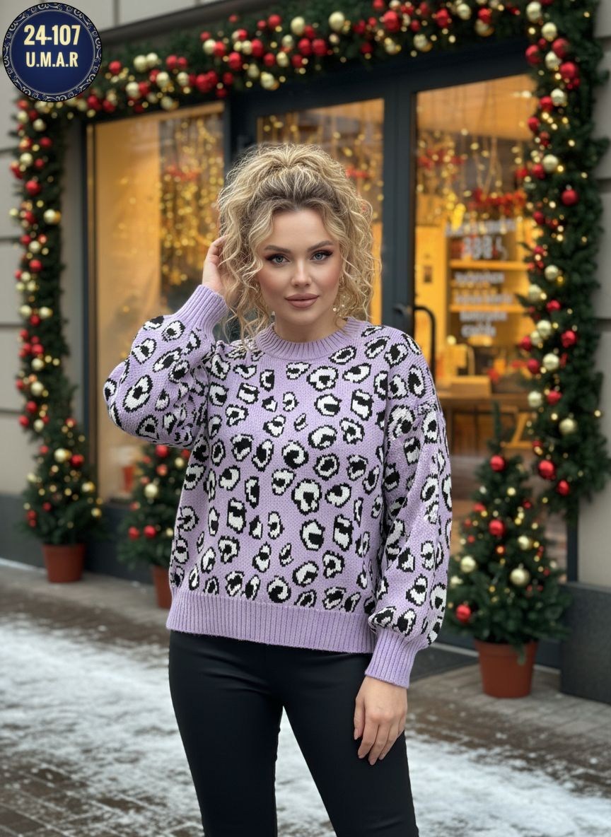 свитер оверсайз леопард win_hp fashion,модные свитера,женский свитер,джемпер леопардовый,джемпер трикотажный с леопардовым принтом кофта obba