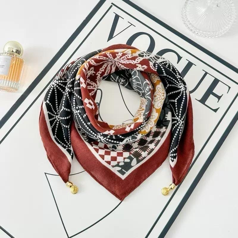 женский шелковый шарф с принтом,шарф женские,шелковый шарф,платки на шею,платки и шарфы