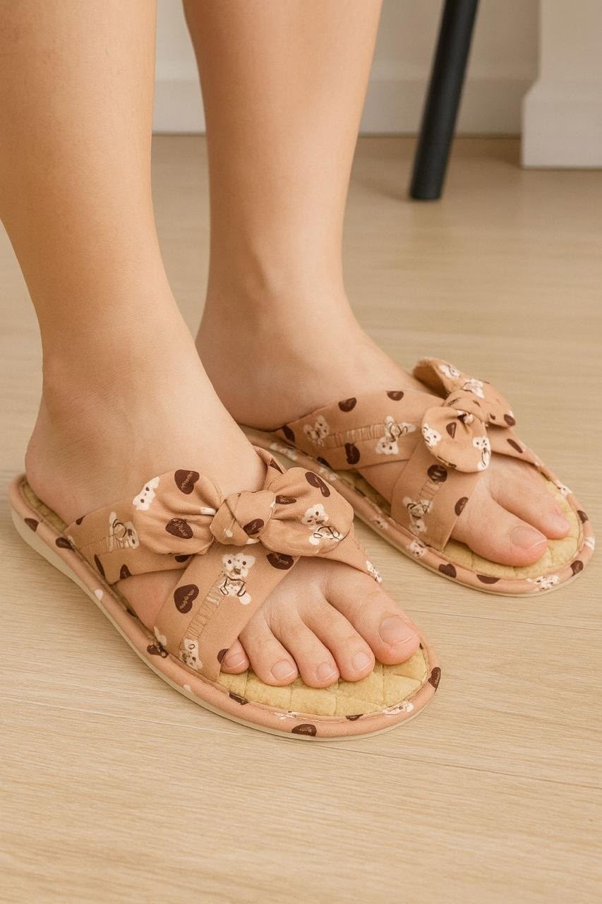 женские тапочки,домашние женские тапочки,домашние тапочки,милые тапочки,шлепки женские с медведем