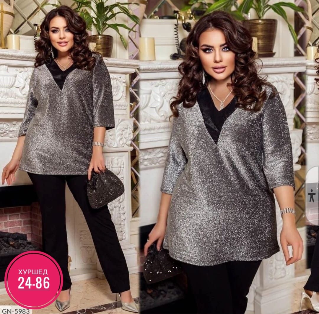 блузки из люрекса для полных женщин,блузка женская,модная ,блузка из люрексовой ткани для полных женщин,костюм двойка женская