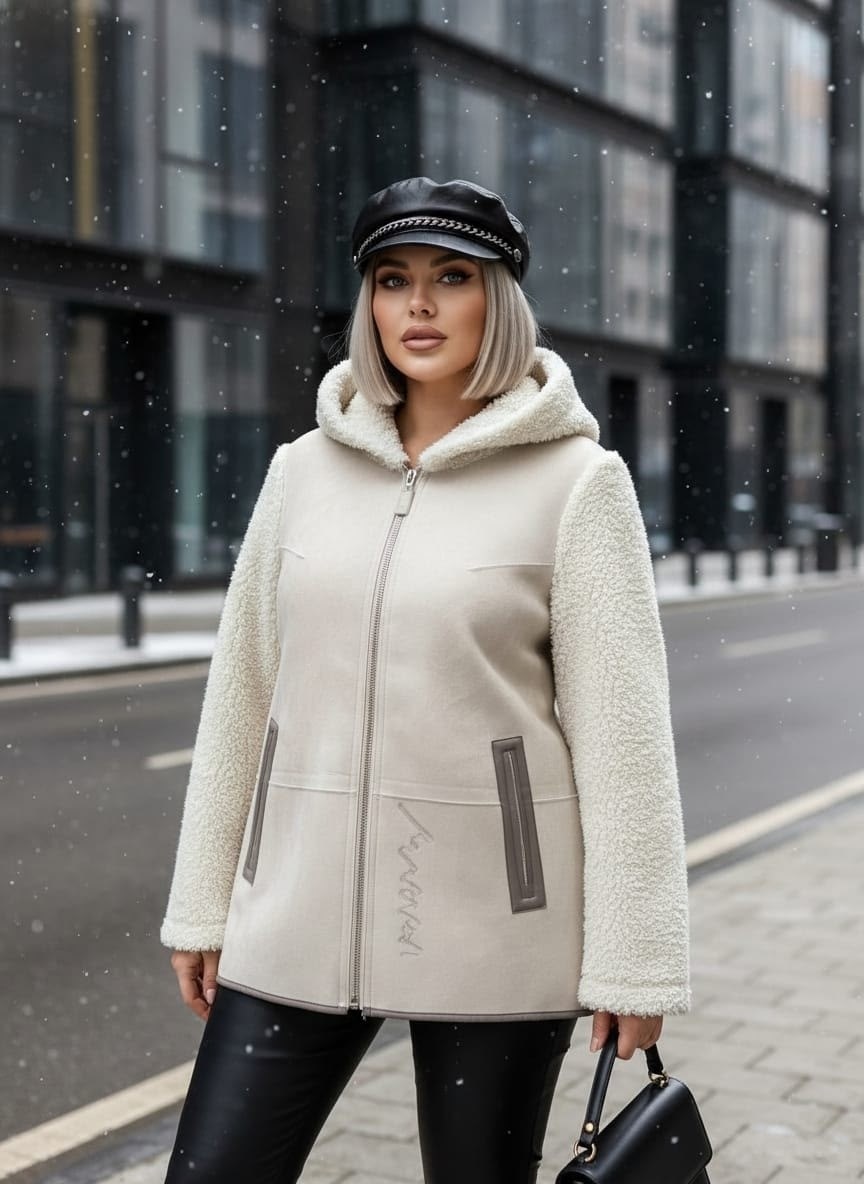 куртка модная,дубленка искусственная xiubaiyi,куртка женская,теплая куртка,куртка с вышивкой