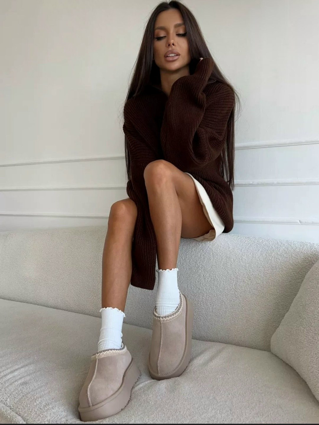 ,угги женские,угги ,женские шерстяные тапочки теплые платформы,женская