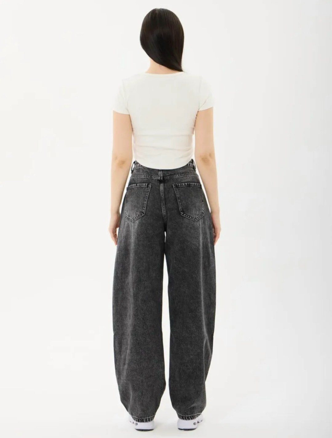 широкие джинсы,джинсы культура oversize "baggy" dark grey,джинсы черные широкие,джинсы багги женские широкие,джинсы багги с высокой посадкой minan style