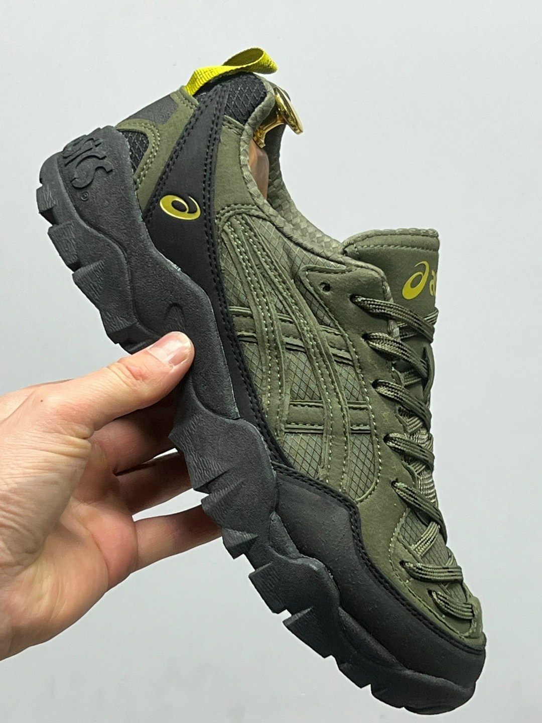 кроссовки asics gel-pickax,asics низкие повседневные туфли gel pickax армейский зеленый,кроссовки asics,кроссовки asics gel,мужские походные кроссовки asics gel-pickax