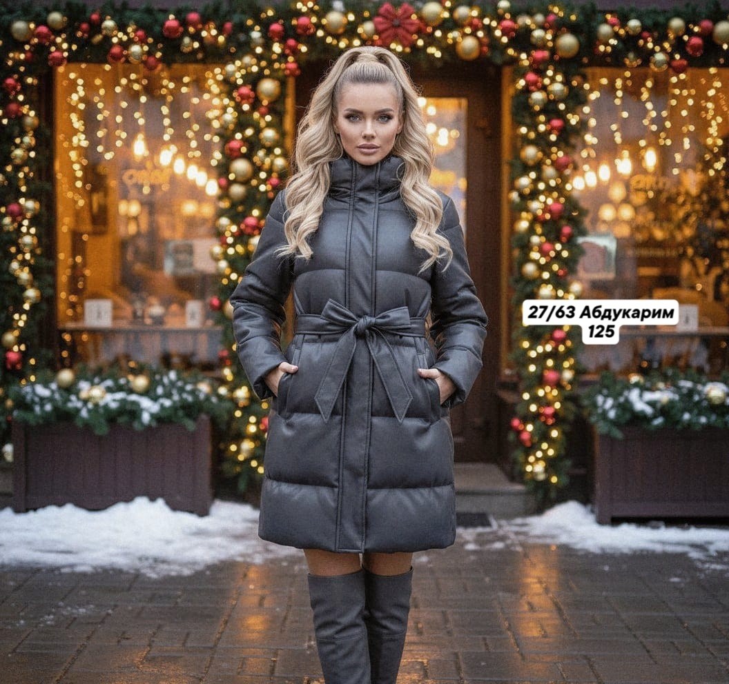 пуховик из экокожи,куртка из экокожи женская,пуховик из экокожи женский,куртка зимняя удлиненная с капюшоном экокожа h&f discount,зимняя куртка из экокожи