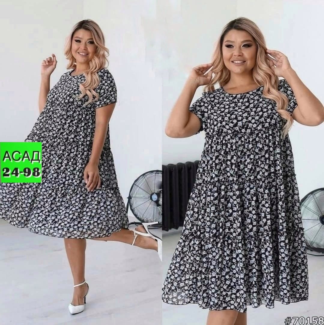 женское платье больших размеров,платье большие размеры,платье женская,платье шифоновое ярусное,шифоновые платья больших размеров