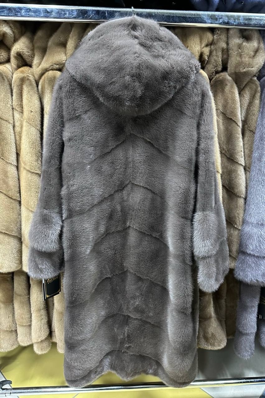 шубка из меха европейской норки с капюшоном цвет графит,шуба норковая,шуба норковая в цвете графит,шубка из меха европейской норки с капюшоном,норковая шуба с капюшоном