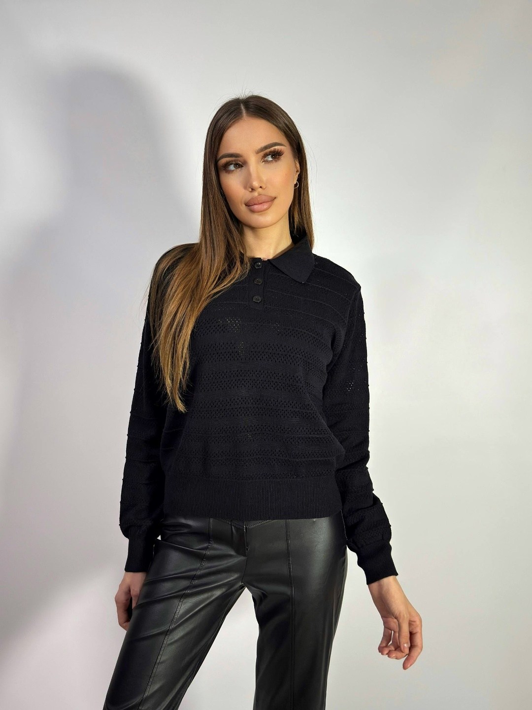 джемпер женский,кофта женская,джемпер поло женский голубой,кофта блузка,женская кофточка