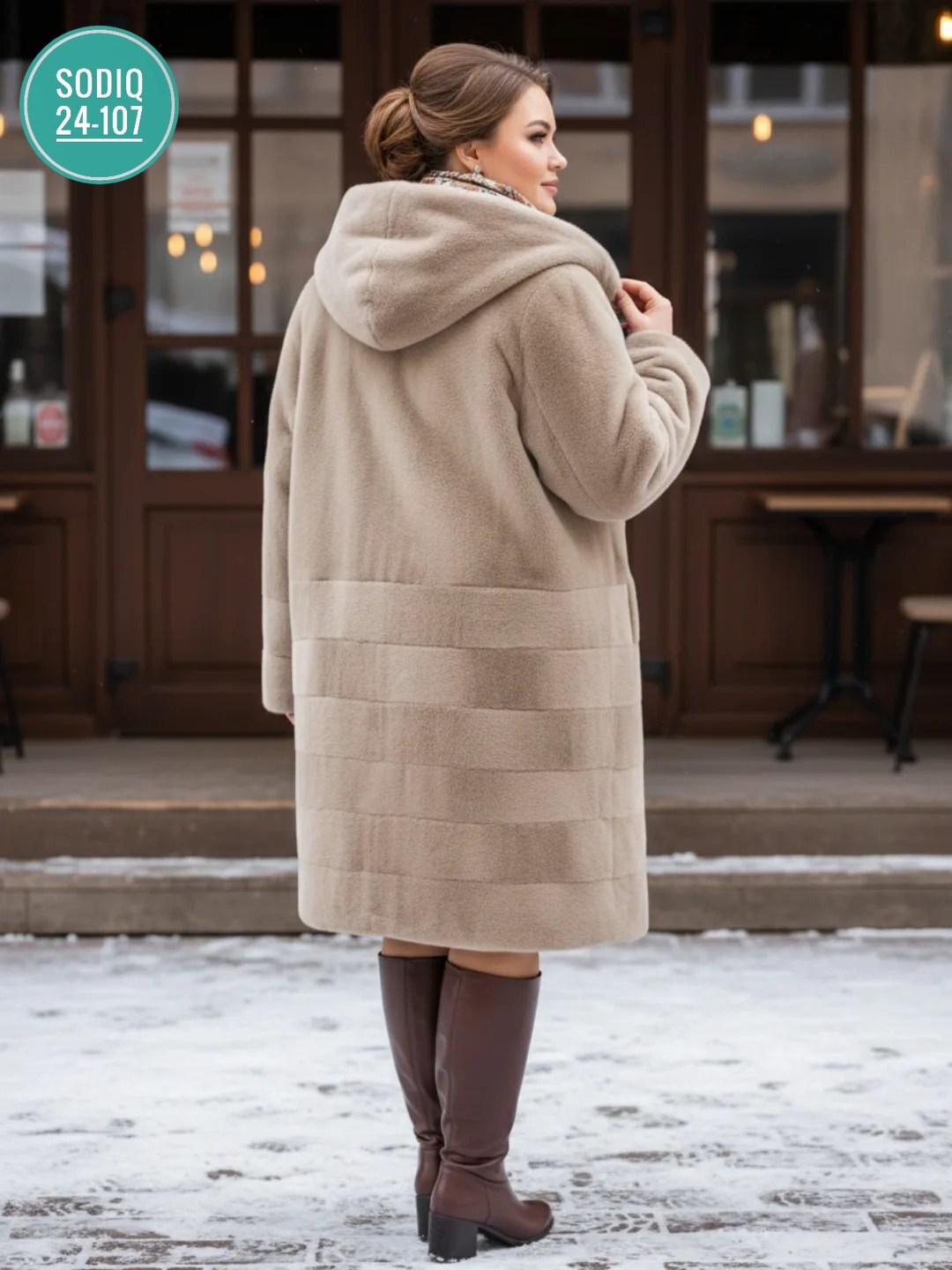 пальто альпака с капюшоном и декор отстрочкой,пальто из альпаки,пальто с капюшоном,пальто из альпака,пальто альпака с капюшоном