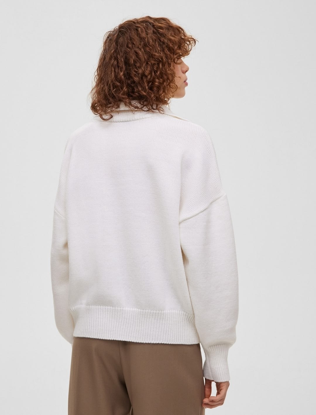 синий джемпер,джемпер-поло свободного кроя,джемпер-поло свободного кроя темно-синий,джемпер,свитер свободного кроя