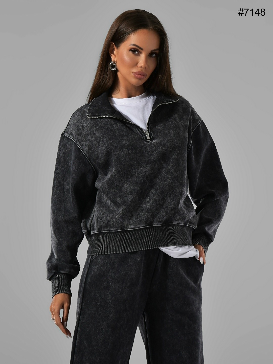 теплый спортивный костюм варенка mix moda,модные свитшоты,свитшот женская,спортивный костюм варенка,базовый оверсайз свитшот