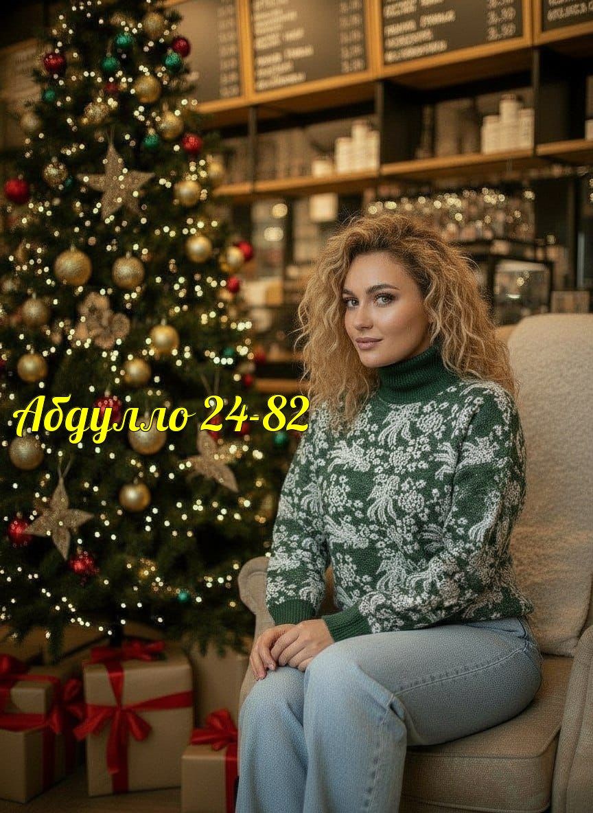 свитер вязаный с горлом новогодний с оленями gh fashion,новогодний джемпер,свитер новогодний,свитера женские,свитер