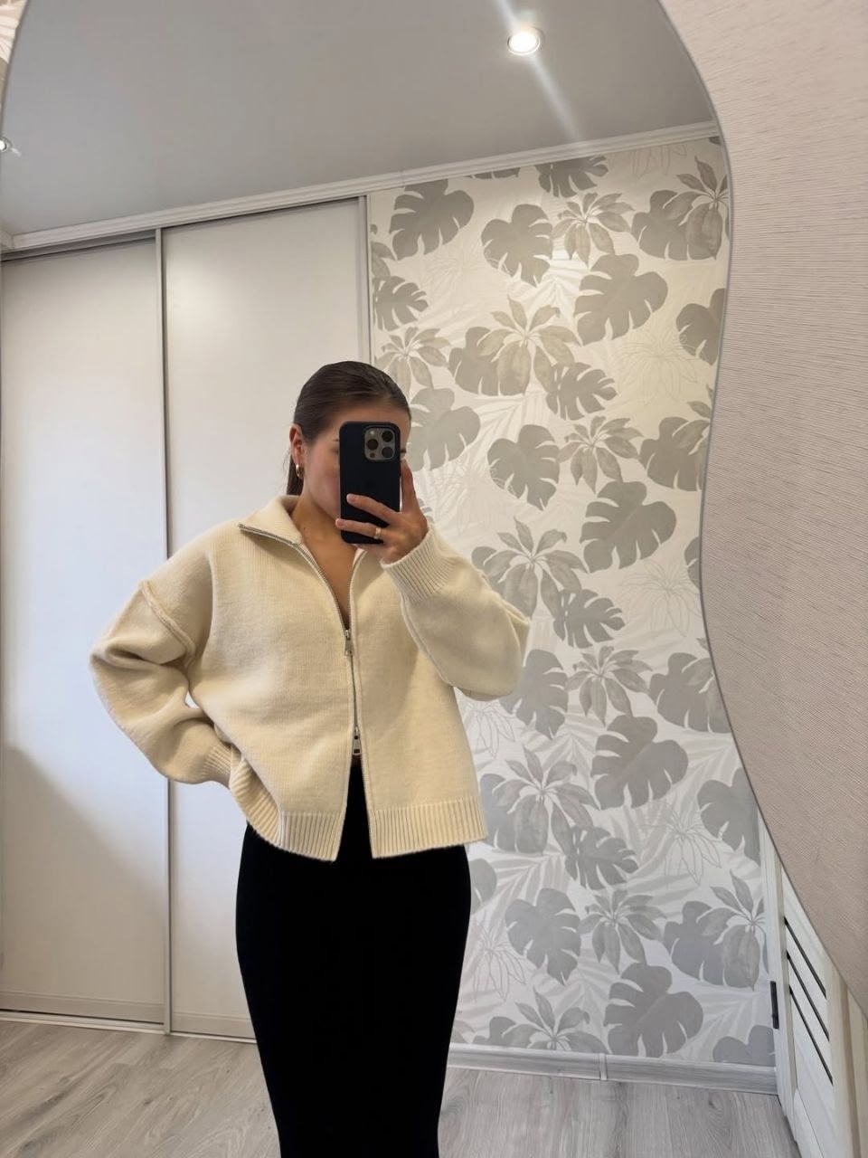 трендовый джемпер на молнии dina style,кофта кардиган,свитер вязаный трикотажный с молнией c горлом,свитер теплый на молнии,свитер женский