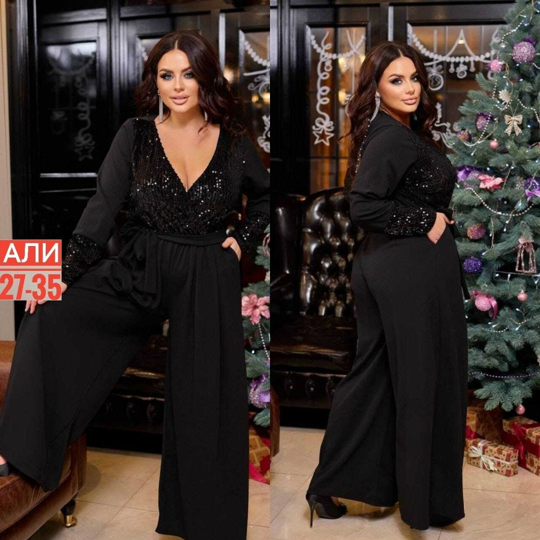 женский вечерний комбинезон большие размеры,комбинезон женский вечерний,комбинезон нарядный,комбинезон праздничный тренд,нарядный комбинезон для женщин больших размеров