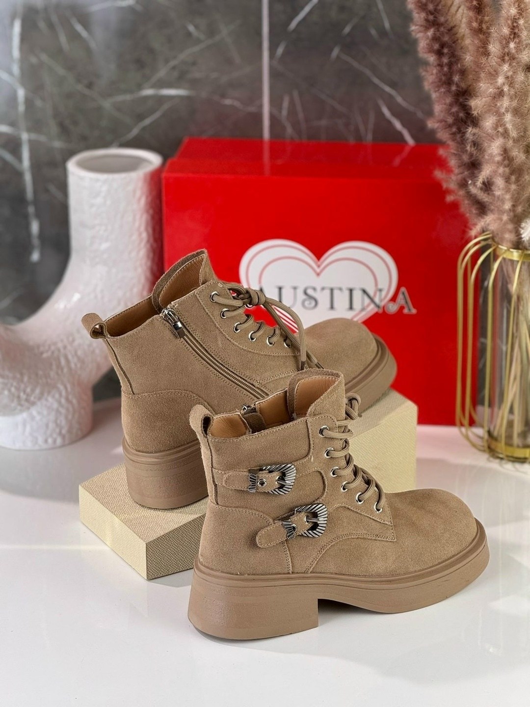 ,ботинки женские,ботинки зимние женские,женские ботинки зима f8007-13 темно-бежевые,ботинки бежевые