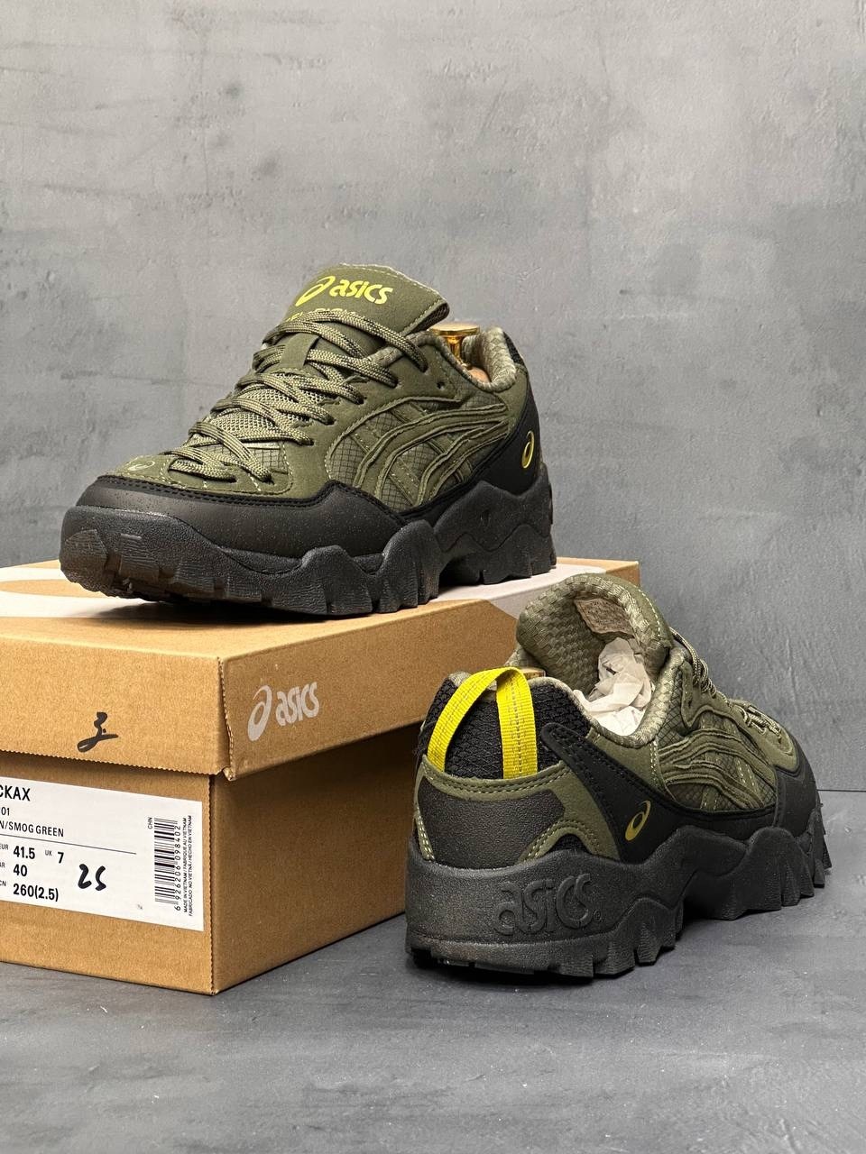 кроссовки asics gel-pickax,кроссовки asics gel-pickax 1203a867-301,кроссовки мужские asics gel pickax,asics низкие повседневные туфли gel pickax армейский зеленый,