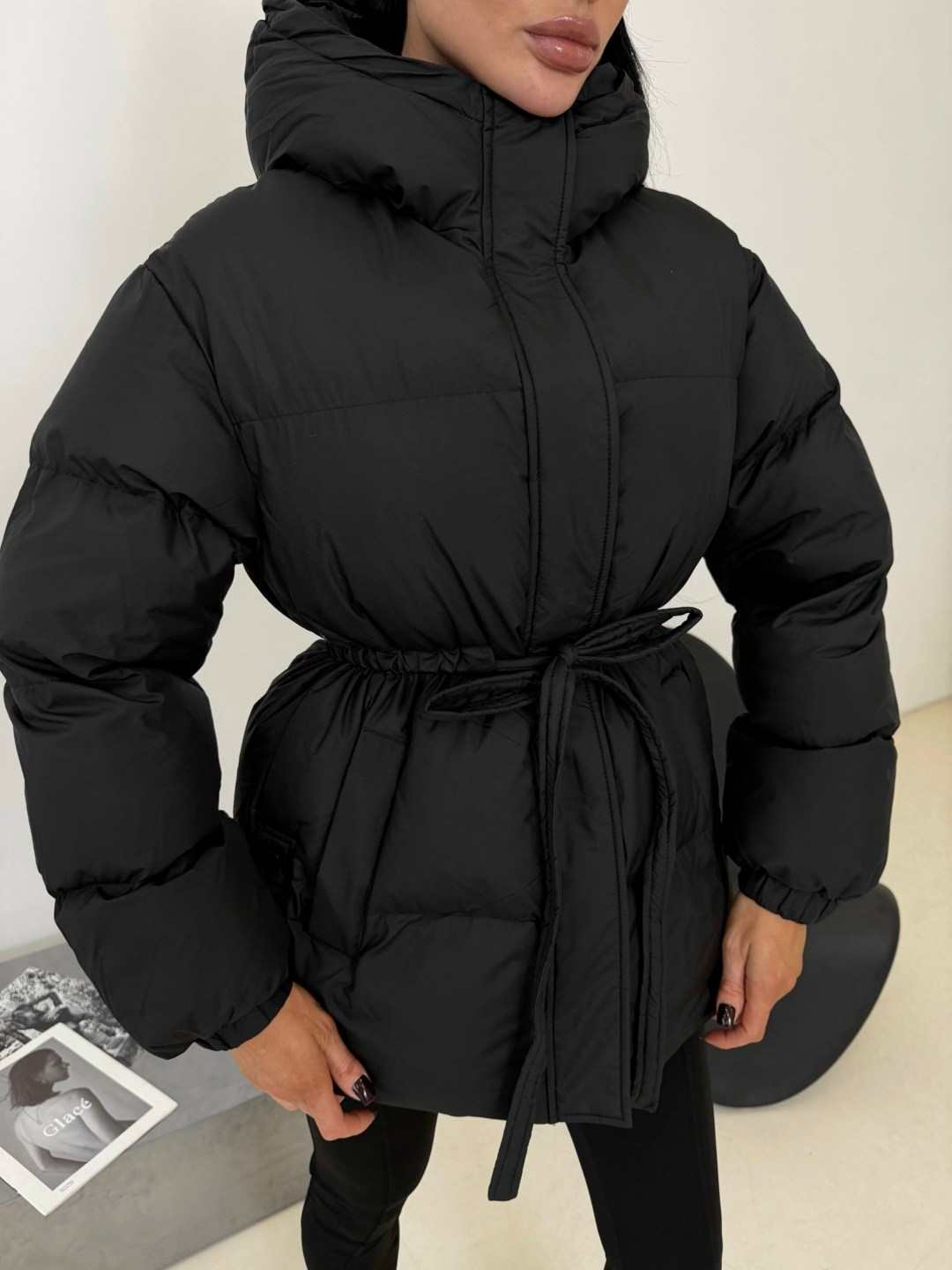 куртка с поясом,зимняя куртка с поясом,куртка,куртка короткая с поясом зимняя rosilyfashion,зимняя куртка