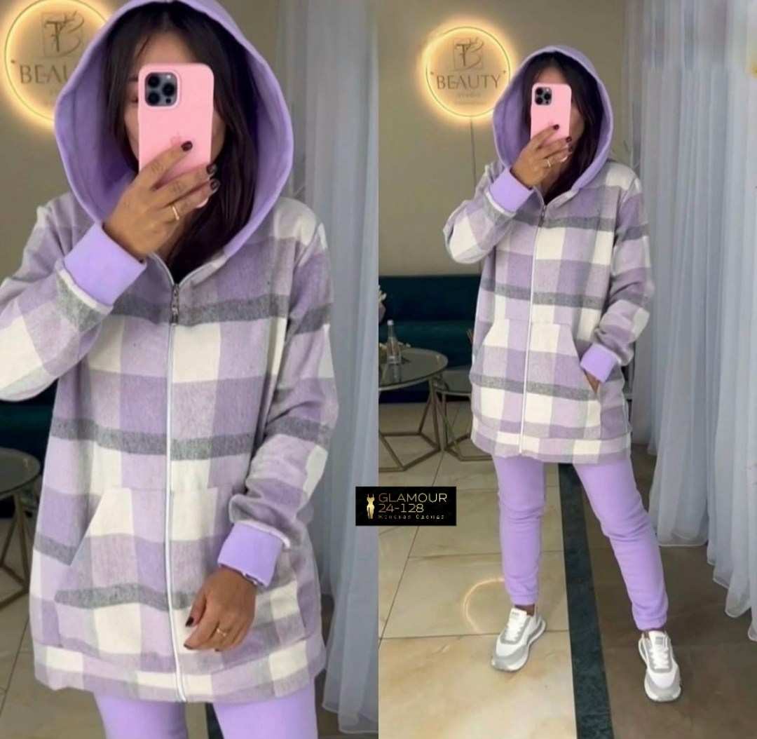 рубашка оверсайз теплая в клетку удлиненная amy store,костюм теплый,костюм женский теплый,женский костюм на флисе,костюм двойка женский