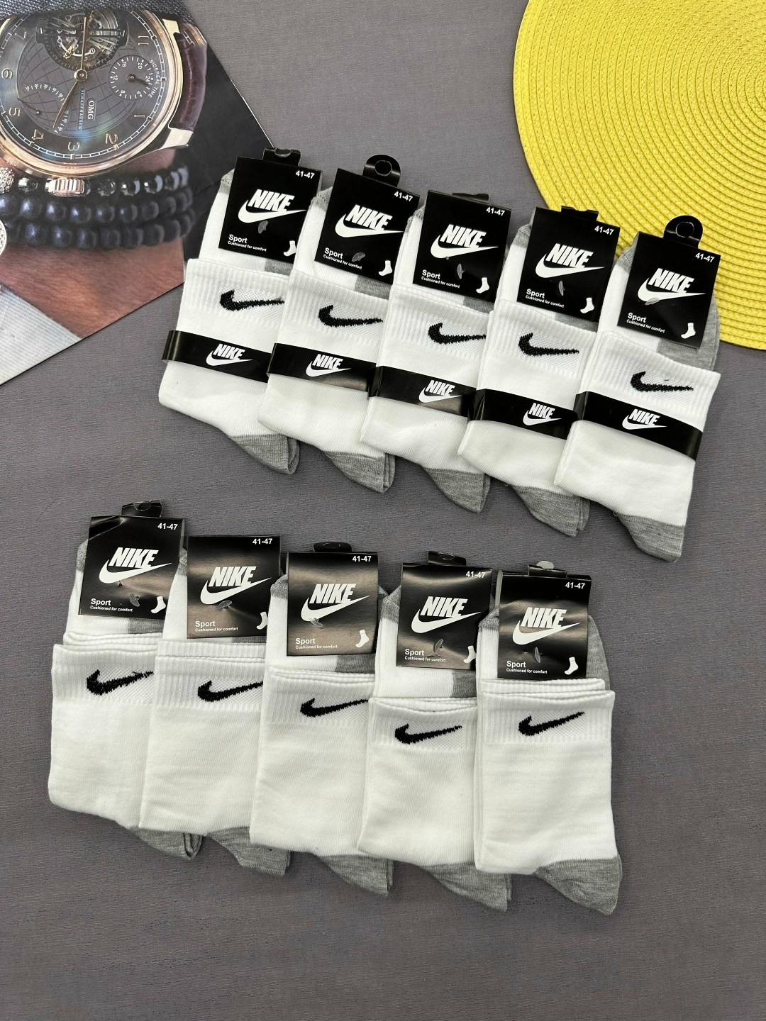 носки мужские 10 пар nike,носки мужские 10 пар,носки мужские,носки высокие nike набор мужских носков,носки nike спортивные высокие набор 5 пар