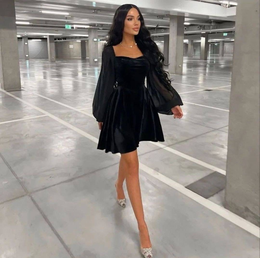 платье велюр,платье с объемными рукавами,платье с рукавами фонарик,бархатное платье с прозрачными рукавами,платья из бархата