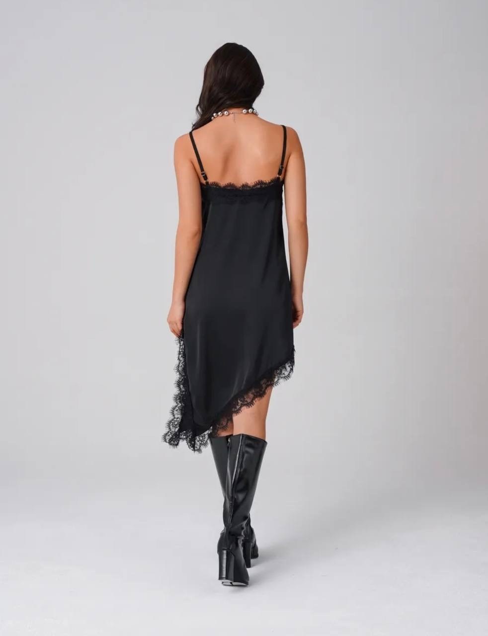 платье комбинация,платье комбинация с разрезом и кружевом free&life 265149694,черное платье комбинация,пеньюар,ночные пеньюары