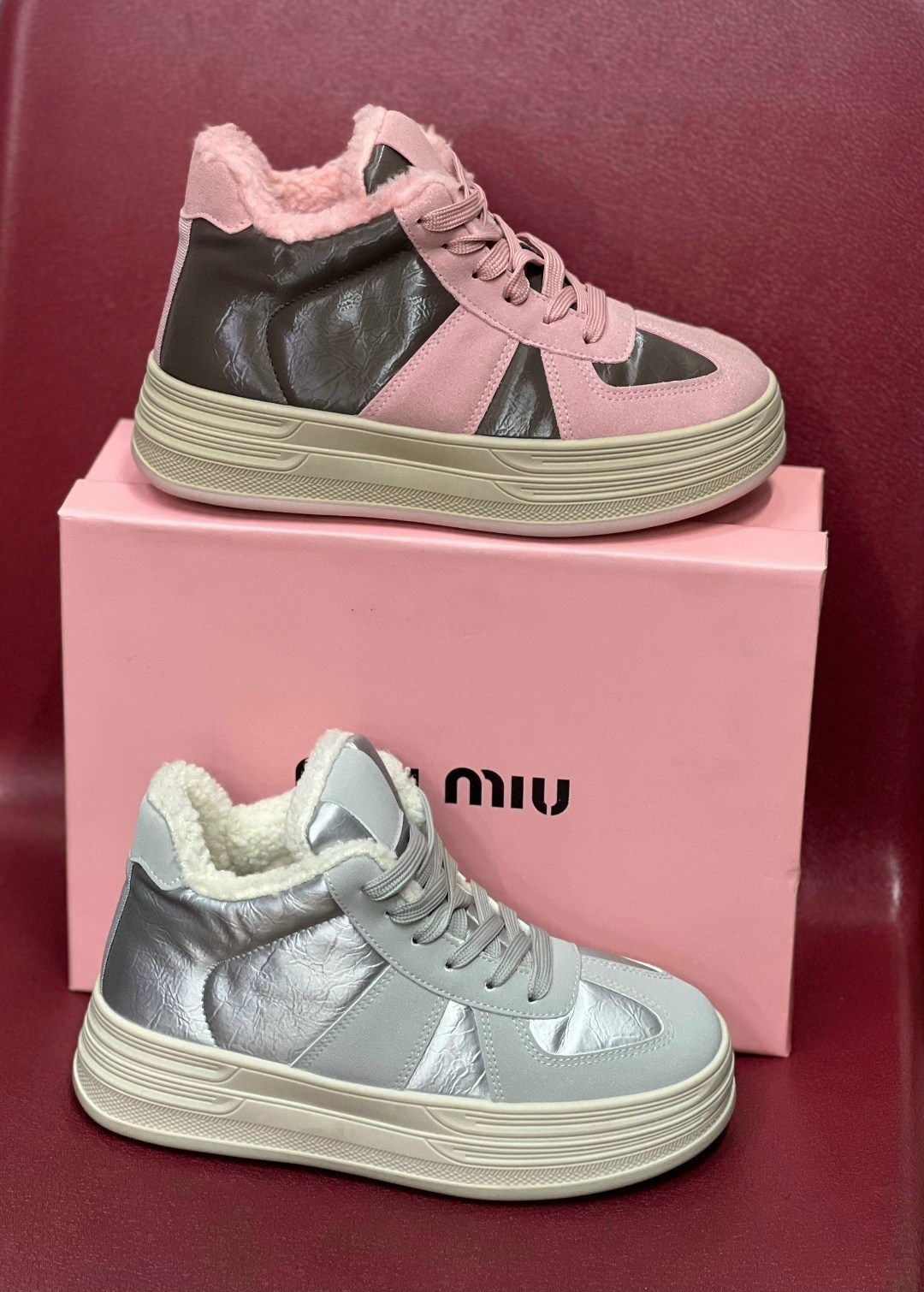 ,кеды женские зимние miu miu,кроссовки женские,кеды miu miu,зимние кроссовки женские с мехом