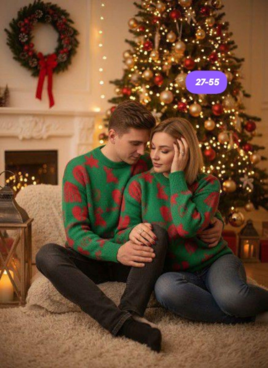 новогодние свитера,рождественские свитера,свитера с оленями,новогодняя фотосессия в свитерах,красные новогодние свитера