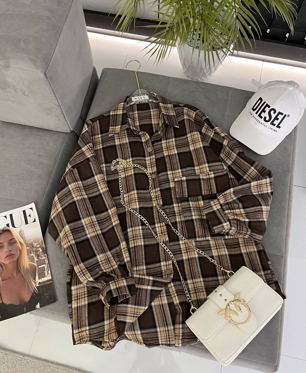 женская рубашка оверсайз в клетку,рубашка клетчатая женская,женская рубашка в клетку,женская рубашка в клетку clacive,рубашка женская