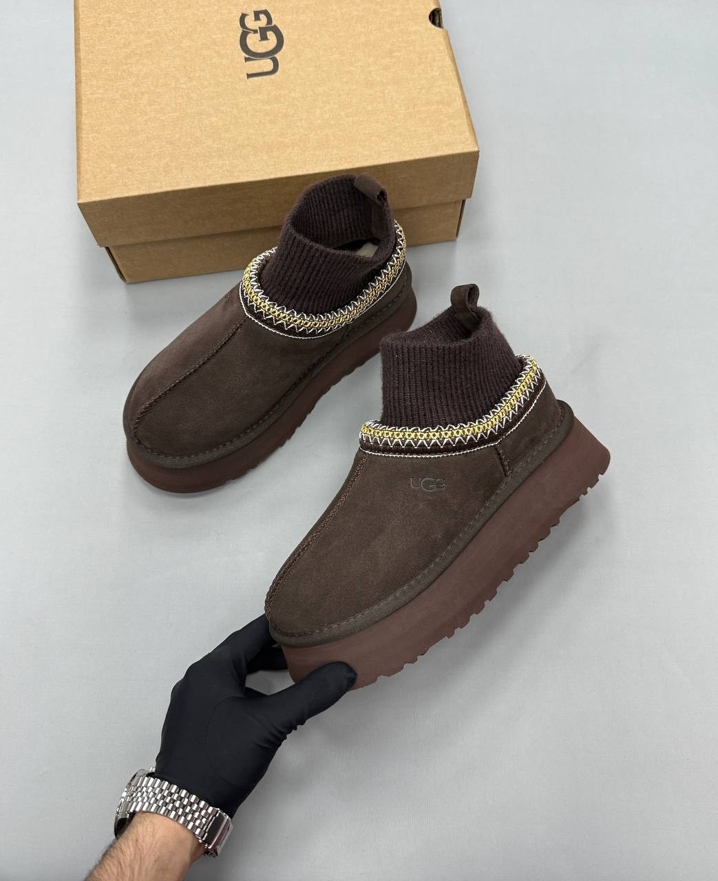 женские угги,зимние угги ugg tazzette с трикотажной вставкой,угги женские ugg,,угги ботинки женские на платформе ugg 36-41