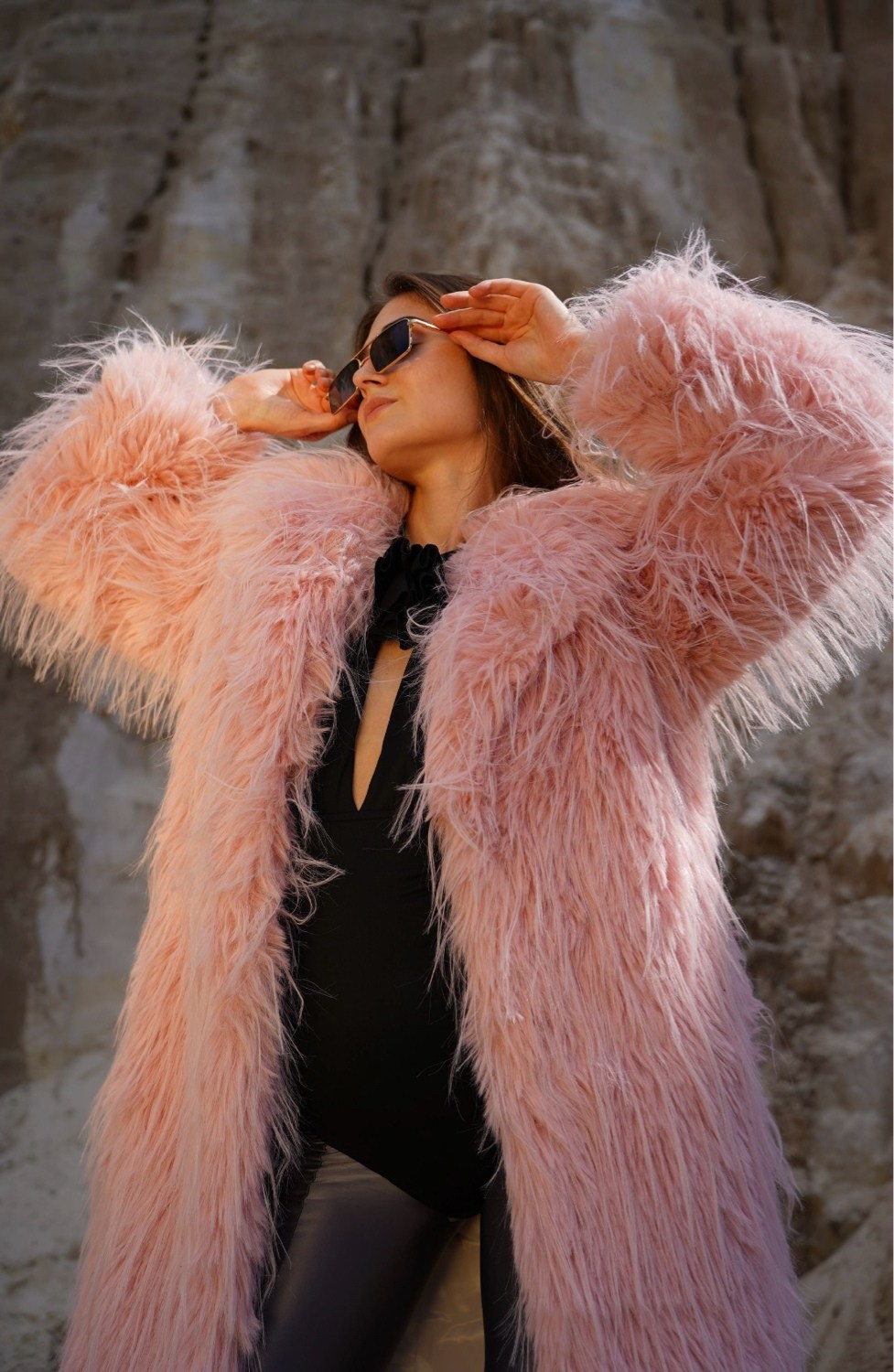 шуба искусственная pelisse модная зима,шубка из ламы,шуба под ламу,шуба из ламы искусственная розовая,искусственная шуба из экомеха длинная furvi