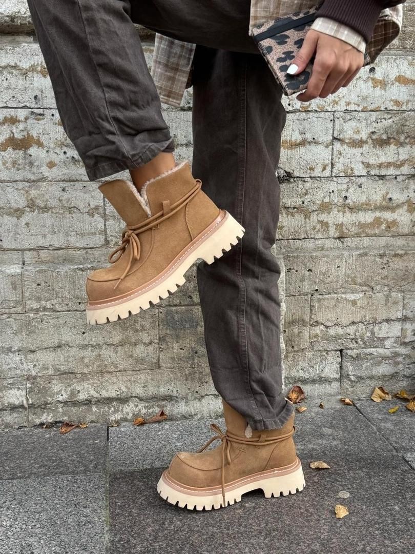 ,угги женские sopra footwear 2206 бежевые 41 eu,стильные угги,зимние угги на платформе,угги женские