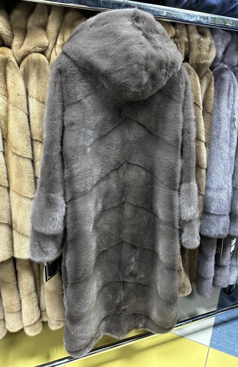 шубка из меха европейской норки с капюшоном цвет графит,шуба норковая,шуба норковая в цвете графит,шубка из меха европейской норки с капюшоном,норковая шуба с капюшоном