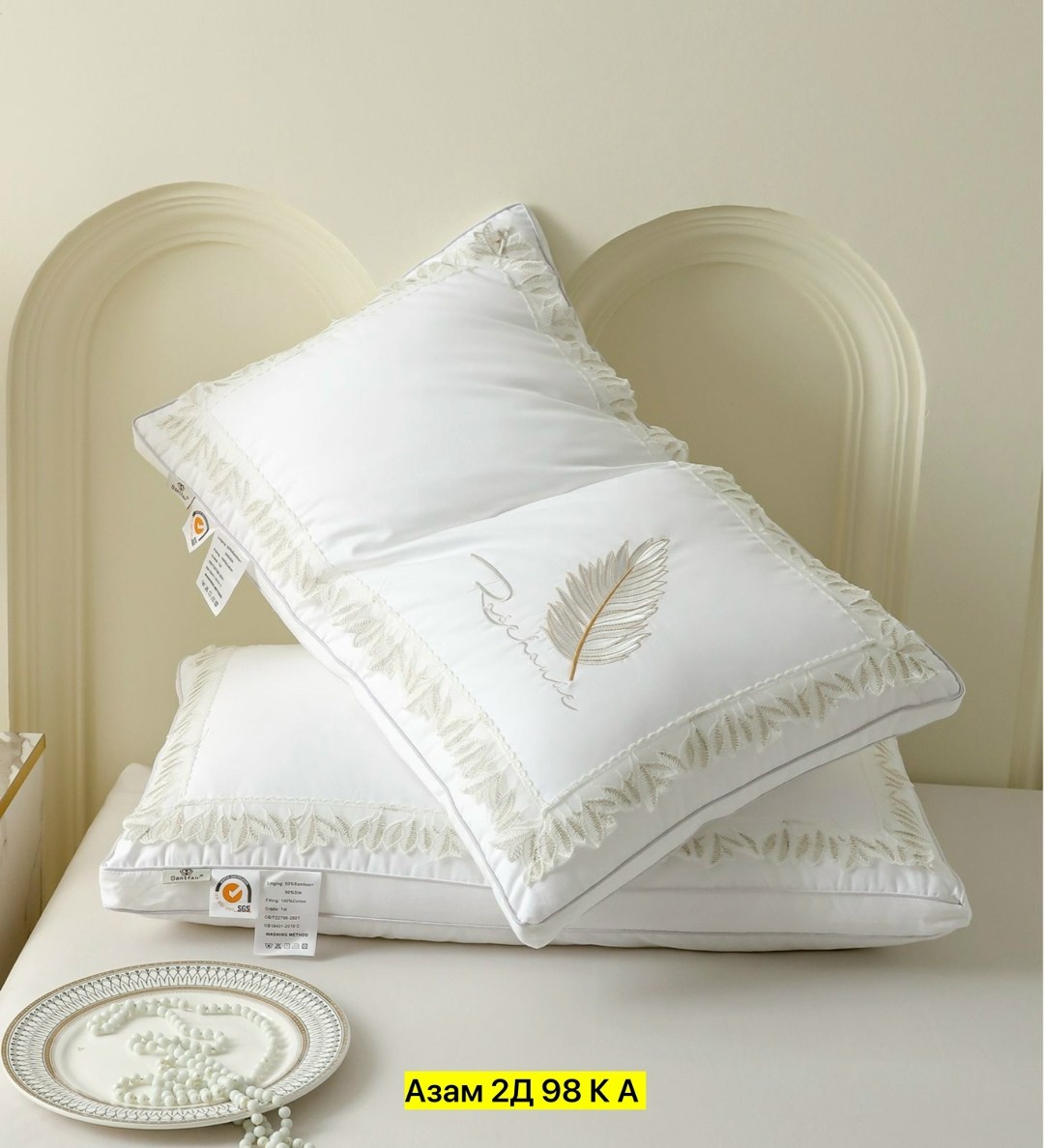 подушка mency шелк,комплект подушка,подушка 50x70 для сна анатомическая mency,подушек,комплект постельное бельё